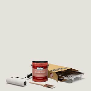 1 gal. #PPU18-08 Painters White Ultra Extra Durable Flat Interior Paint and 5-Piece Wooster Set All-in-One Project Kit