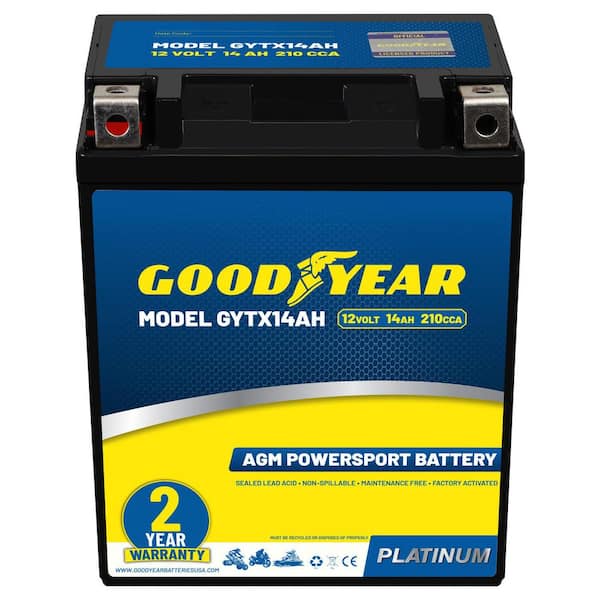 GYTX14AH-12-Volt 14 AH, 210 CCA, Rechargeable High-Performance, Maintenance Free, SLA-AGM Battery