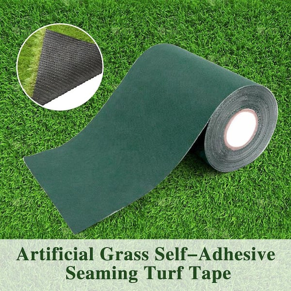 Wellco 6 in. x 33 ft. Artificial Grass Self-Adhesive Seaming Turf Tape ...