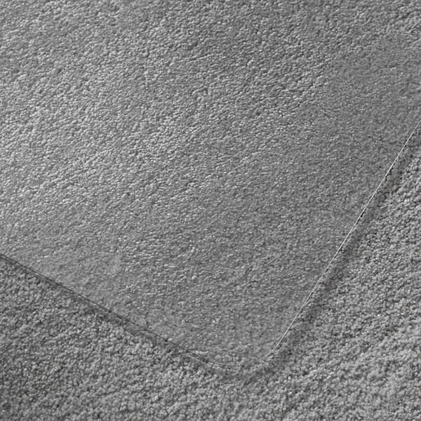 Cleartex Clear 30 in. x 48 in. Enhanced Polymer Rectangular Indoor Chair Mat for Carpets up to 3/8 in.