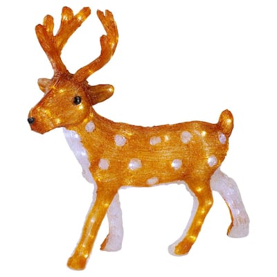 LIOOBO Christmas Ceramic Reindeer Figurine Christmas Tabletop Decorations Grey 