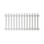 Glendale 4 ft. H x 8 ft. W White Vinyl Spaced Picket Unassembled Fence Panel with Dog Ear Pickets
