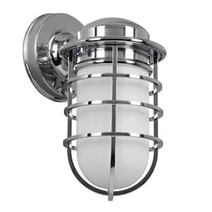 Seaton Classic Industrial 1-Light Polished Chrome Indoor Wall Sconce