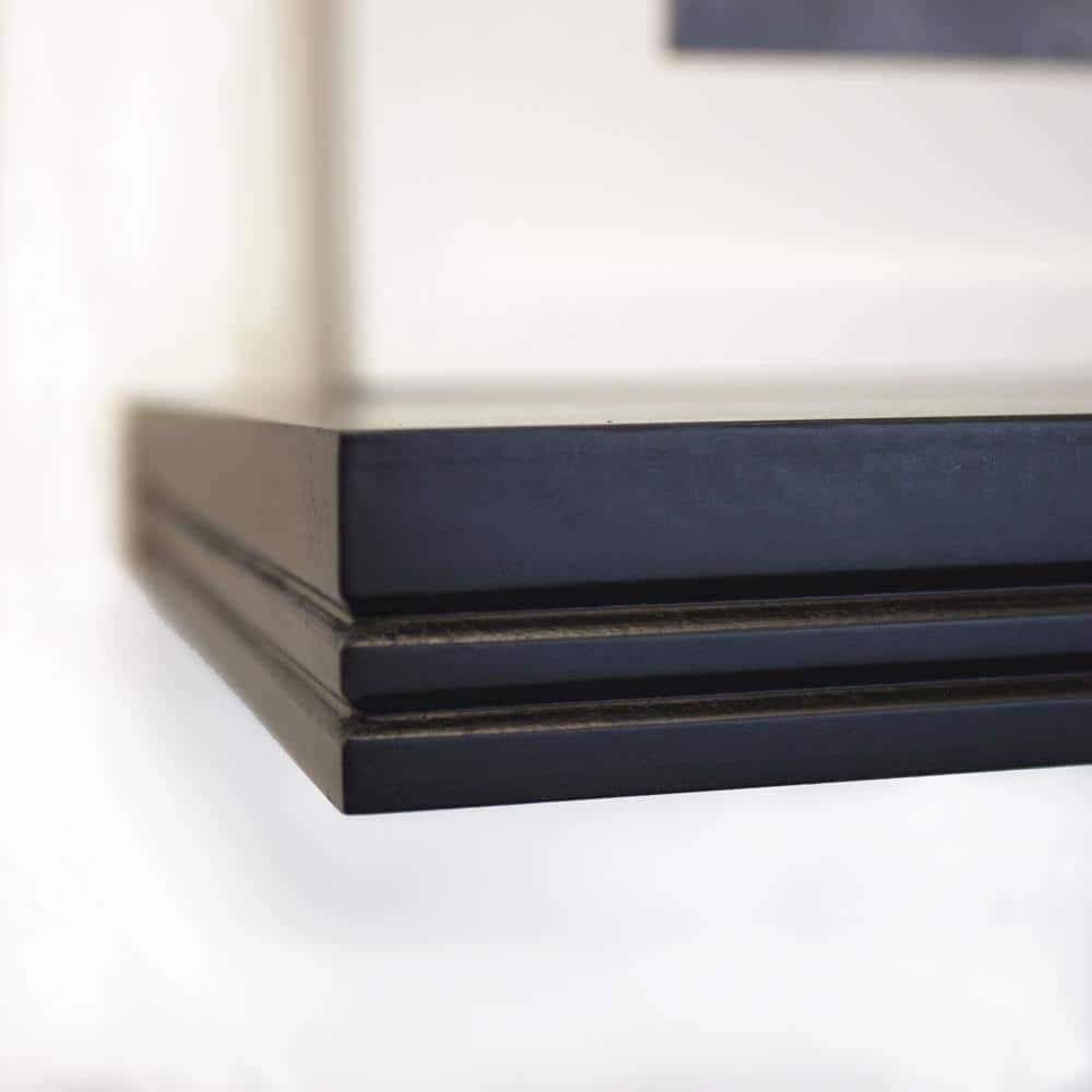 Warwick 18" Black MDF Floating Wall Shelf