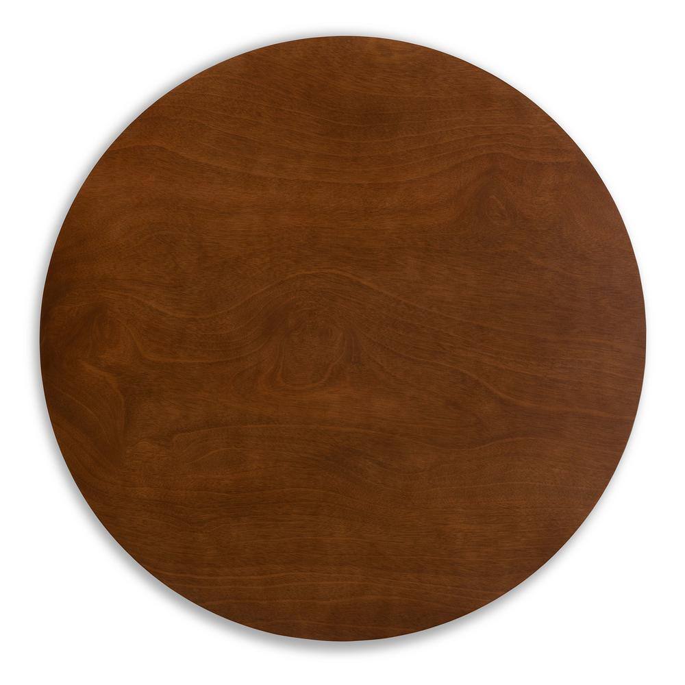 Philip Mid-Century Modern Walnut Brown and Light Grey 5-Piece Dining Set