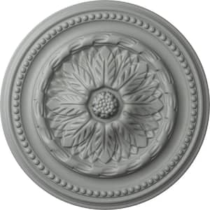 15-3/4" x 1-7/8" Chester Urethane Ceiling Medallion (Fits Canopies upto 2-1/4"), Primed White