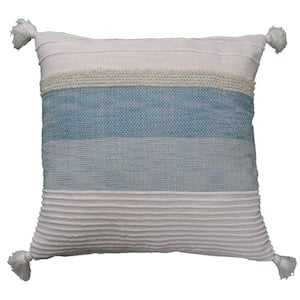 Multi Colored 22 in. x 22 in. Elegant Large Throw Pillow for Couch Handloom Woven