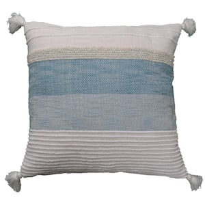 Storied Home Cotton Flannel Lumbar Pillow with Gingham Pattern and Fringe  DF5658 - The Home Depot