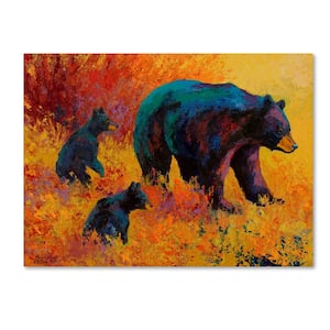 14 in. x 19 in. "Double Trouble Black Bear" by Marion Rose Printed Canvas Wall Art