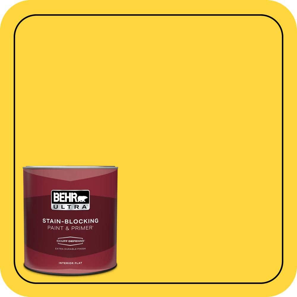 1 qt. #380B-6 Lemon Tart Extra Durable Flat Interior Paint & Primer price history on PriceWatchPro