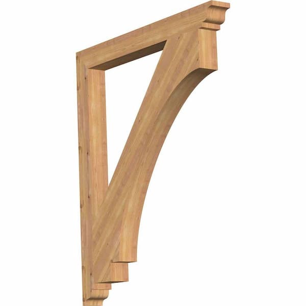 Ekena Millwork 3.5 in. x 44 in. x 38 in. Western Red Cedar Imperial Traditional Smooth Bracket