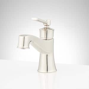 Pendleton Single Handle Mid Arc Single Hole Bathroom Faucet with Spot Resistant in Polished Nickel