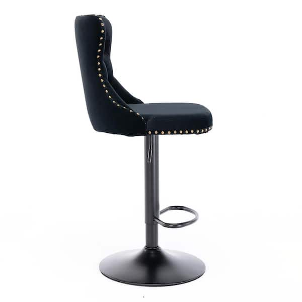 Black tufted on sale bar stools