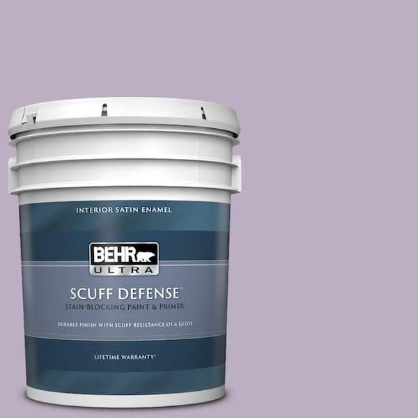 BEHR ULTRA 5 gal. #S100-3 Courtly Purple Extra Durable Satin Enamel Interior Paint & Primer