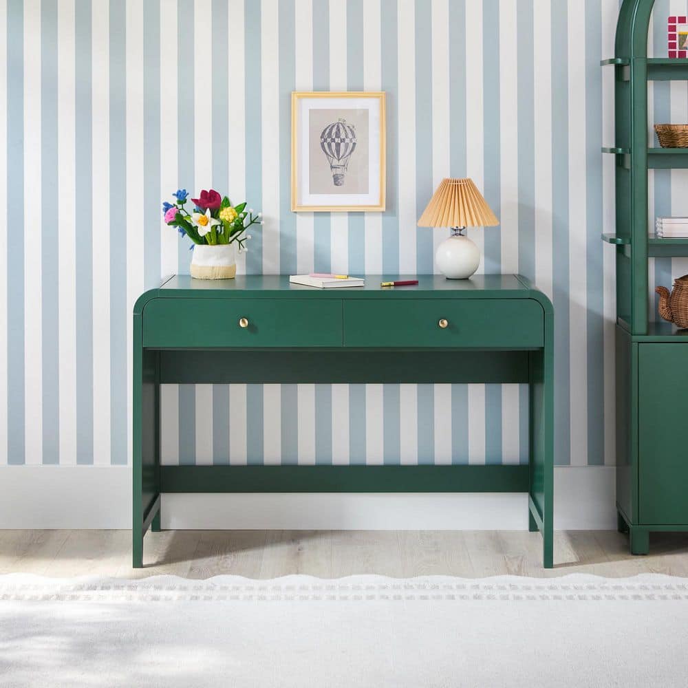 Walker Edison Furniture Company Zoey 45 in. Rectangle Green Modern