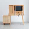 Harper & Bright 2-Piece Oak Wood Vanity Set with Mirror