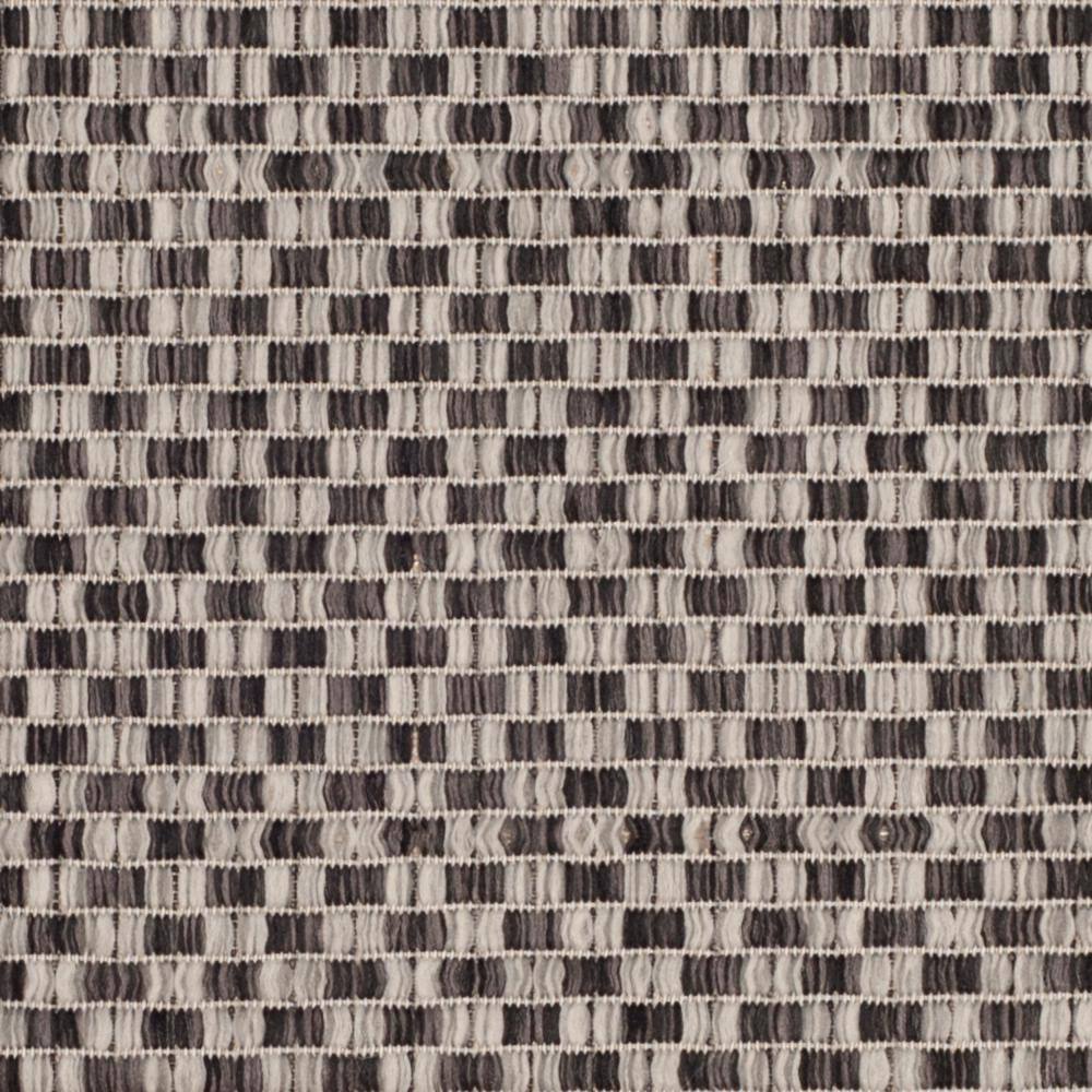 Round Gray Synthetic Easy Care Indoor/Outdoor Rug