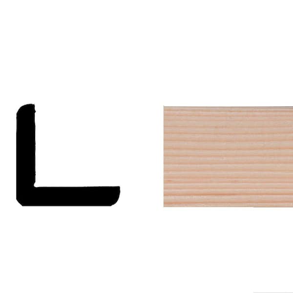Builder's Choice LWM204 1-1/4 in. x 1-1/4 in. Hemlock Wood Outside Corner Moulding
