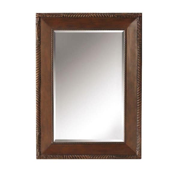 Home Decorators Collection Arlington 26 in. x 36 in. Framed Wall Mirror in Antique Cherry-DISCONTINUED