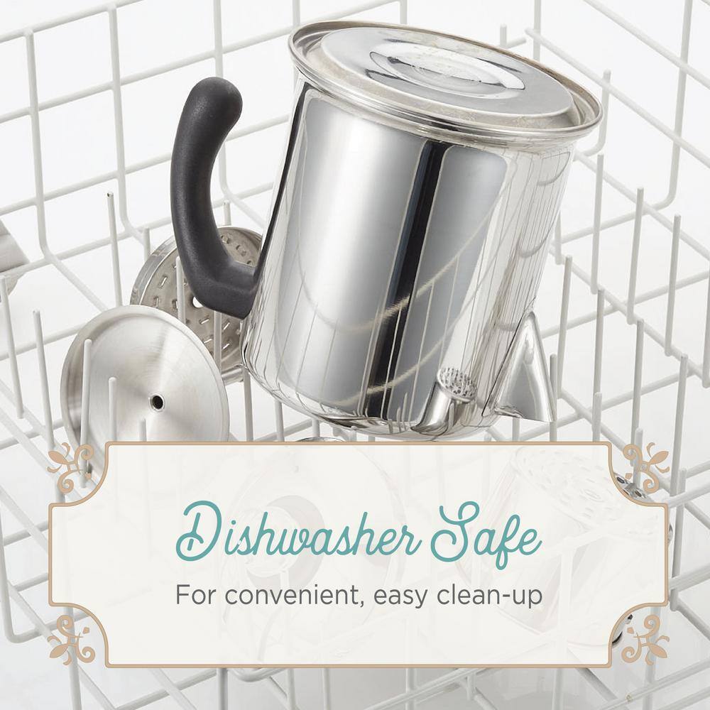 Classic Stainless Steel 12-Cup Coffee Percolator with Blue Glass Knob