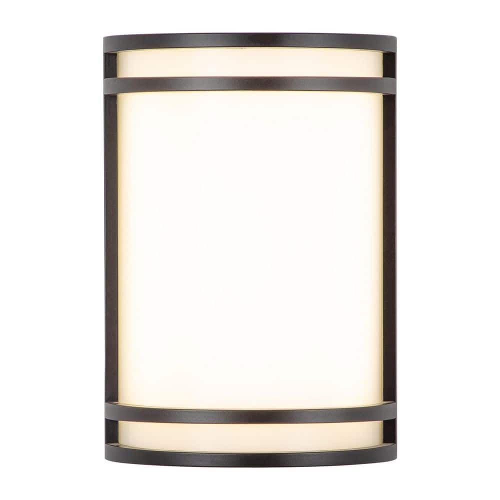Oil-Rubbed Bronze LED Wall Sconce with Acrylic Shade