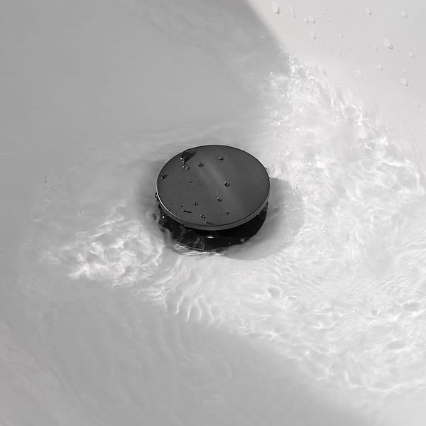 Pop Up Drain Stopper Bathroom Sink Drain with Overflow Matte Black RB0739