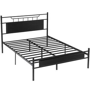 VECELO Platform Bed Frame ，Black Metal Frame， Full Size Platform Bed ...