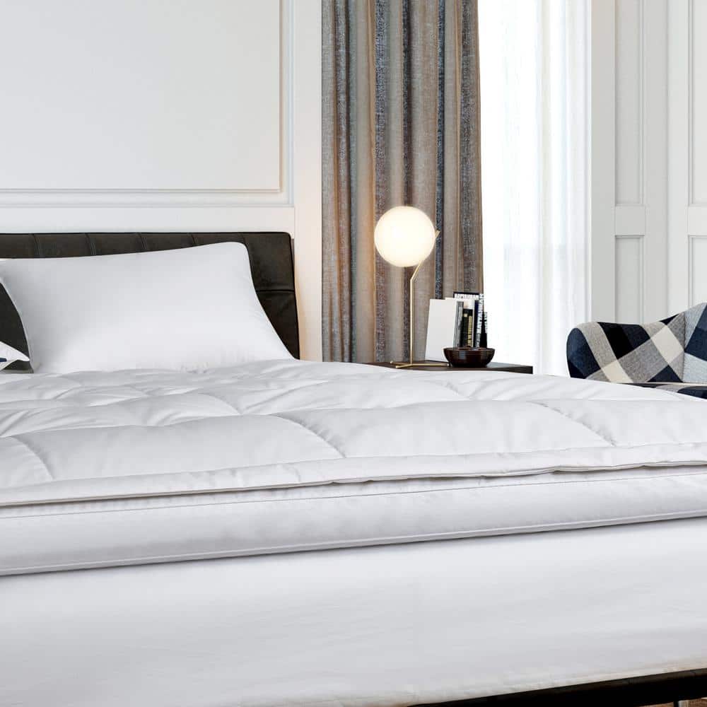 Queen White Down Featherbed Mattress Topper