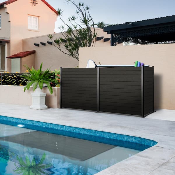 5.5" x 72" x .75" Wood Plastic Composite Fence Board, Tongue & Groove Topper, Sanded Finish - Charcoal