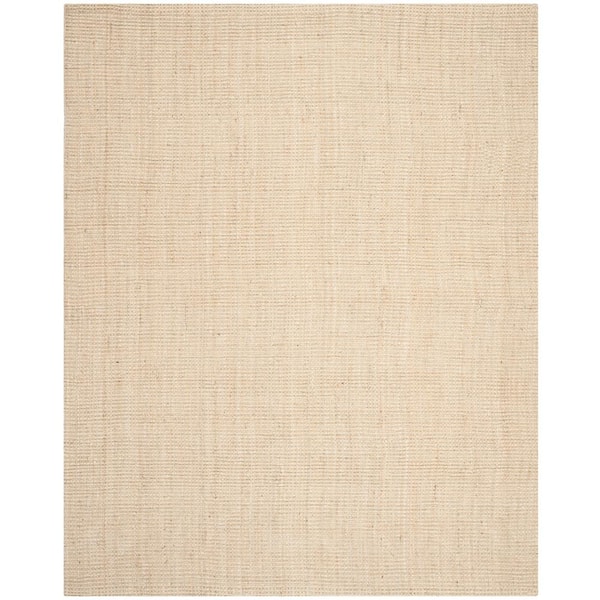 Natural Fiber 10 ft. x 14 ft. Ivory Solid Color Area Rug