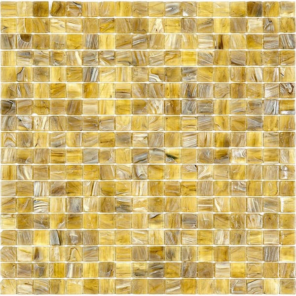 Apollo Tile Skosh 4" x 6" Glossy Golden Brown Glass Mosaic Uniform square Wall and Floor Sample Tile (0.13 sq. ft./Piece) (1-Pack)