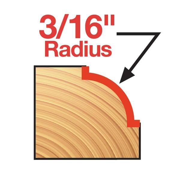 NEW  3/16" Radius Cove Edge Profile Carbide Tipped Router Bit Classical w2 1 