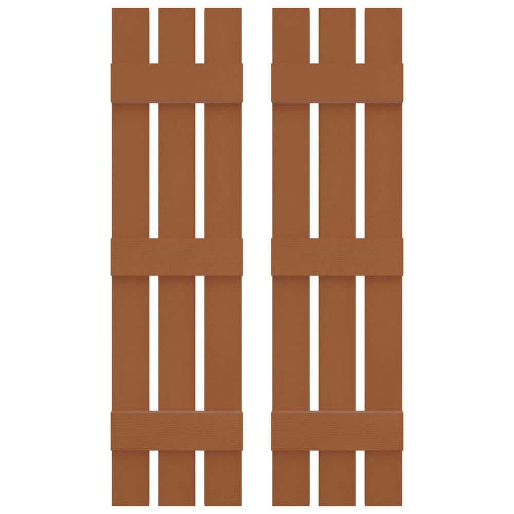TailorMade 12 in. W x 57 in. H Vinyl Board and Batten Shutters Pair in Treated Cedar price history on PriceWatchPro