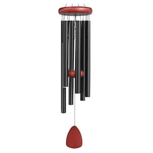 36 in. Large Aluminium Wind Chimes Outside, Soothing Melodic Memorial Sympathy Wind Chime Suitable Outdoor Garden, Black