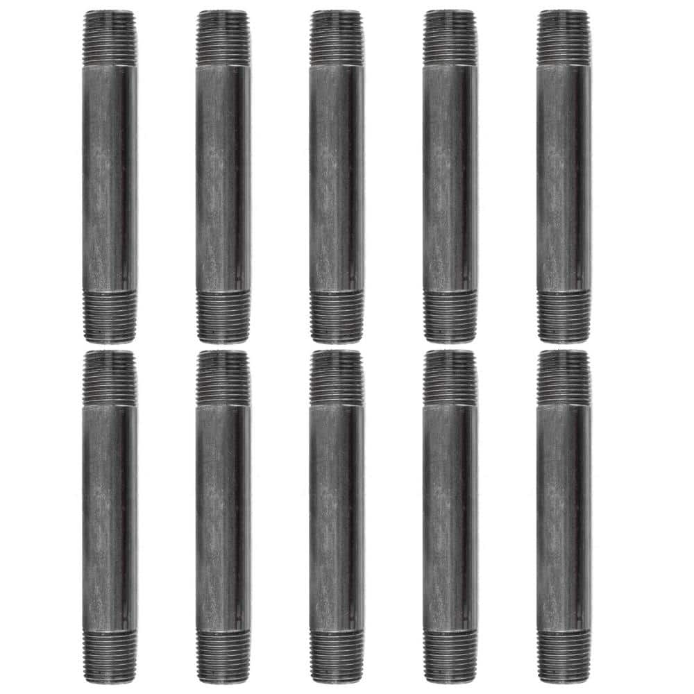 1/2 in. x 5 in. Black Industrial Steel Grey Plumbing Nipple (10-Pack) price history on PriceWatchPro