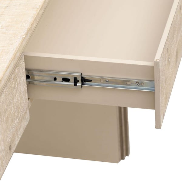 XUJMK 59 in. W x 16 in. D x 32 in. H Beige Linen Cabinet