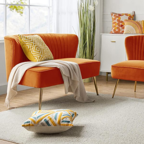 Burnt Orange Couch Seat Topper