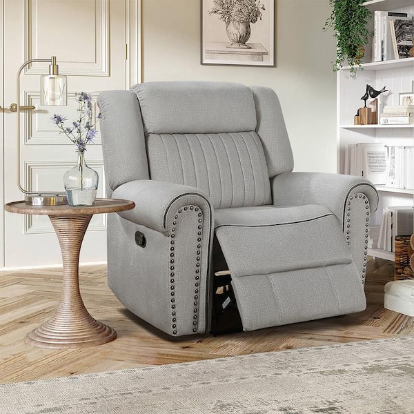 Lazzara Abington Mist Microfiber Manual Recliner 9204MT-1 - The