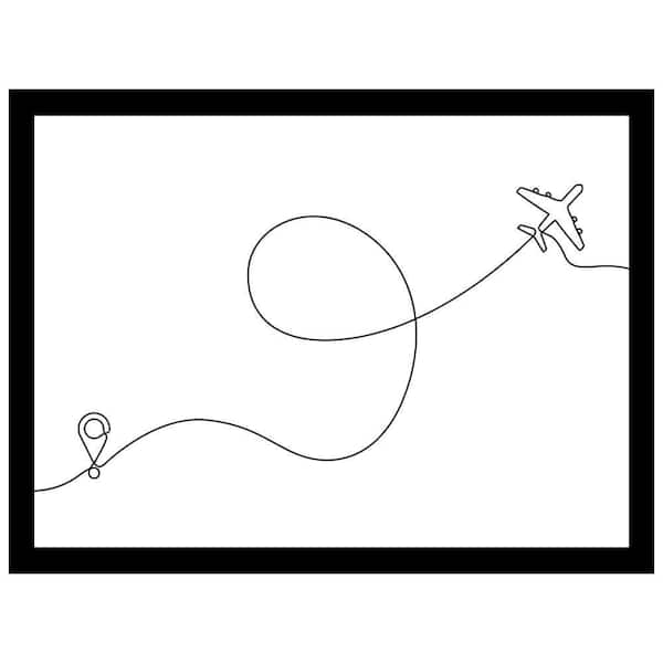 VENICE BEACH Collections Flight Path Line Art by Unknown 1 Piece Framed Graphic Print Abstract Poster Art Print 18 in. x 14 in.