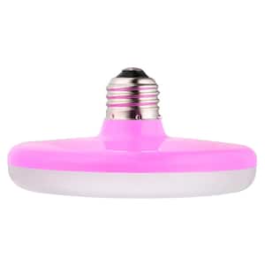 50-Watt Equivalent UFO Pink Medium E26 Base 800 Lumen UFO Pendant Fixture LED Light Bulb in Warm White 3000K