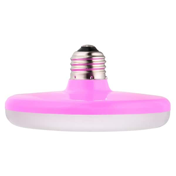 Sunlite 50-Watt Equivalent UFO Pink Medium E26 Base 800 Lumen UFO Pendant Fixture LED Light Bulb in Warm White 3000K