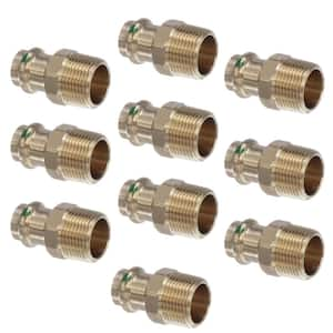 ProPress 1/2 in. Press x 3/4 in. MPT Zero-Lead Bronze Adapter (10-Pack)