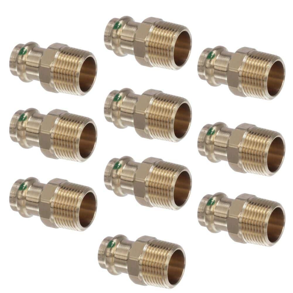 Viega ProPress 1/2 in. Press x 3/4 in. MPT Zero-Lead Bronze