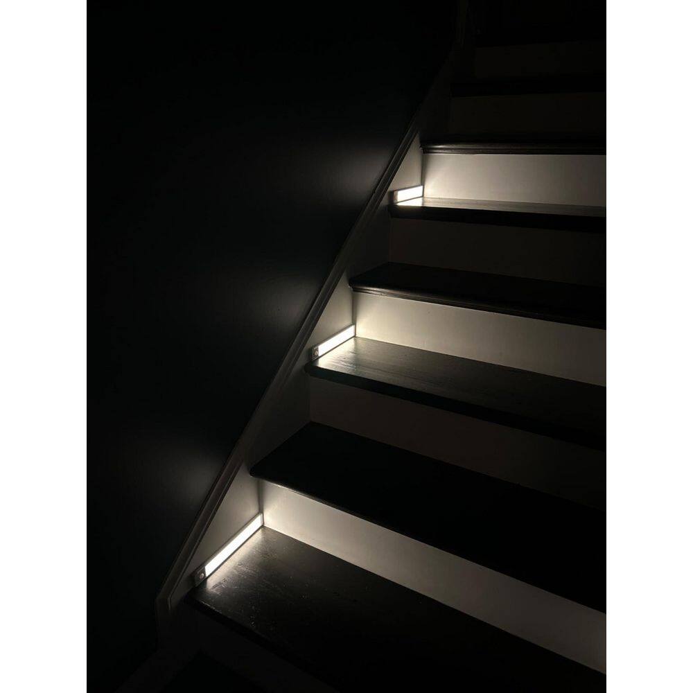 14.7 in. Warm White Aluminum Motion Sensor LED Under Cabinet Light, 2-Pack