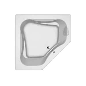Primo Pure Air 60 in. x 60 in. Neo Angle Air Bath Bathtub with Center Drain in White