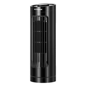 13 in. 3 fan speeds Tower Fan in Black with 70° Oscillation