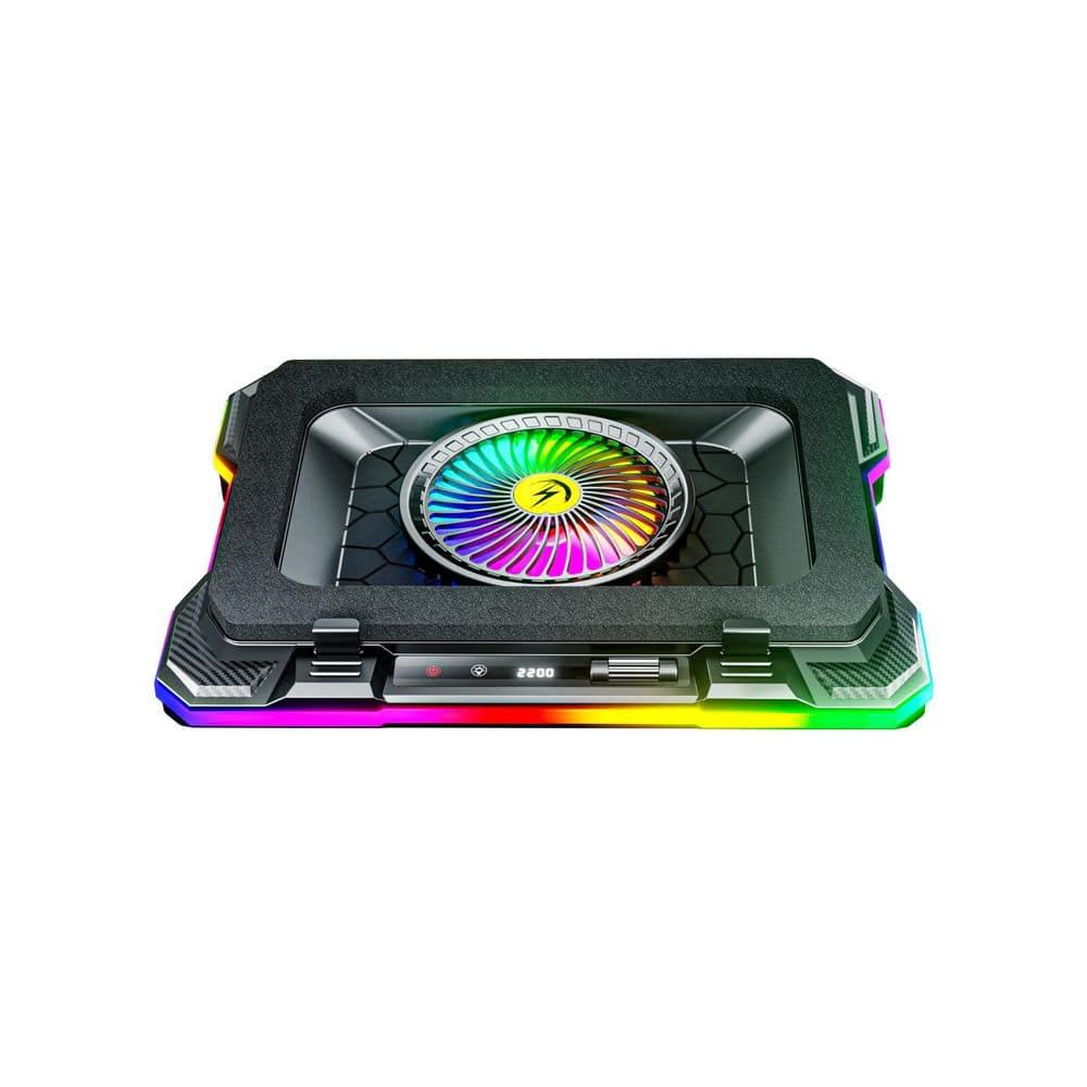 RGB Gaming Laptop Cooling Pad with 5.5 in. Turbo Fan, 7 Adjustable Heights Rapid Cooling for 15.6-19.3 in. Laptops price history on PriceWatchPro
