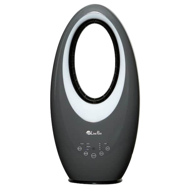LivePure Bladeless Auto-Duster 22 Oscillating Pedestal Fan