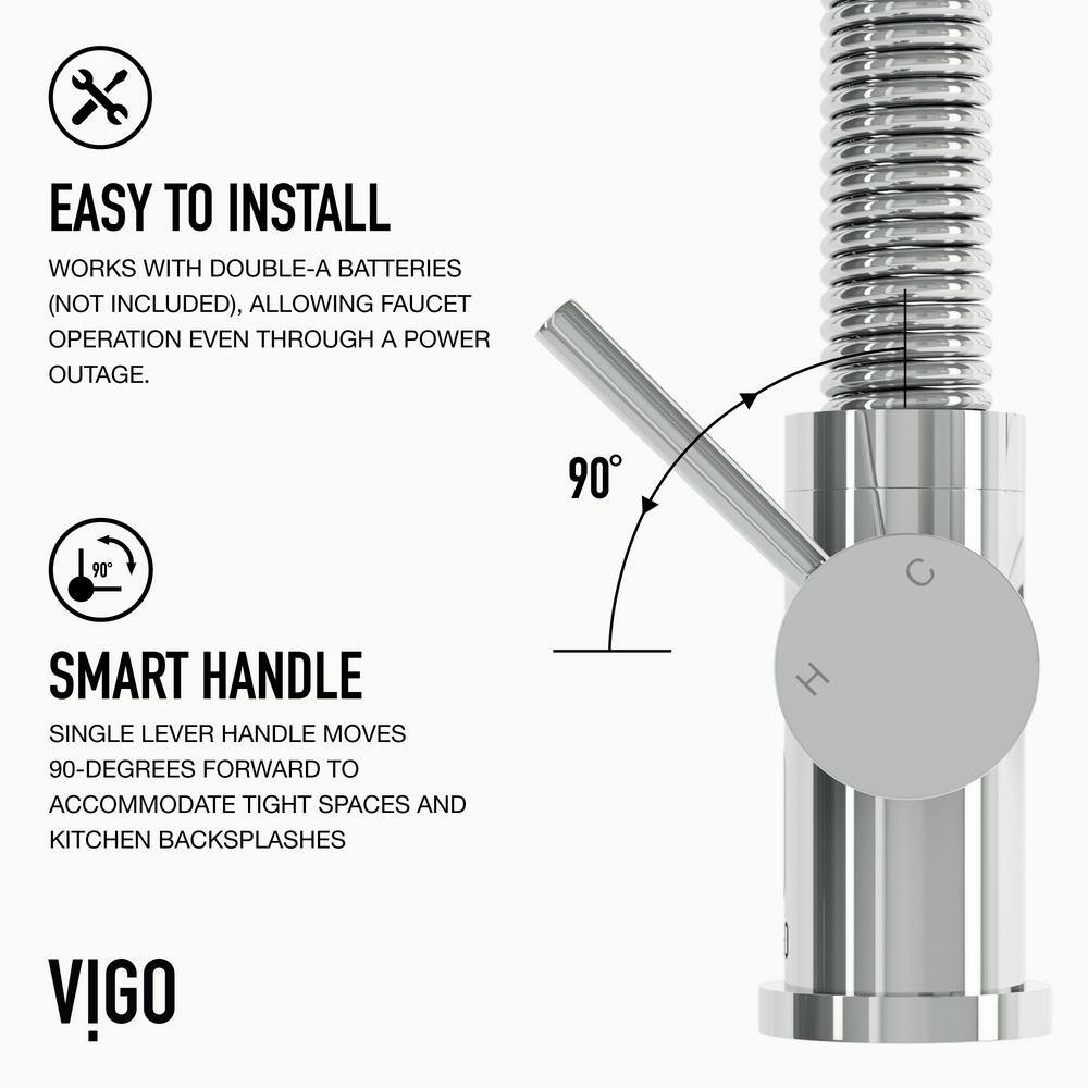Chrome Touchless Pull-Down Kitchen Faucet with Spray