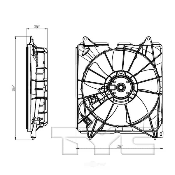 Engine Cooling Fan Assembly 2013-2015 Honda Accord 2.4L